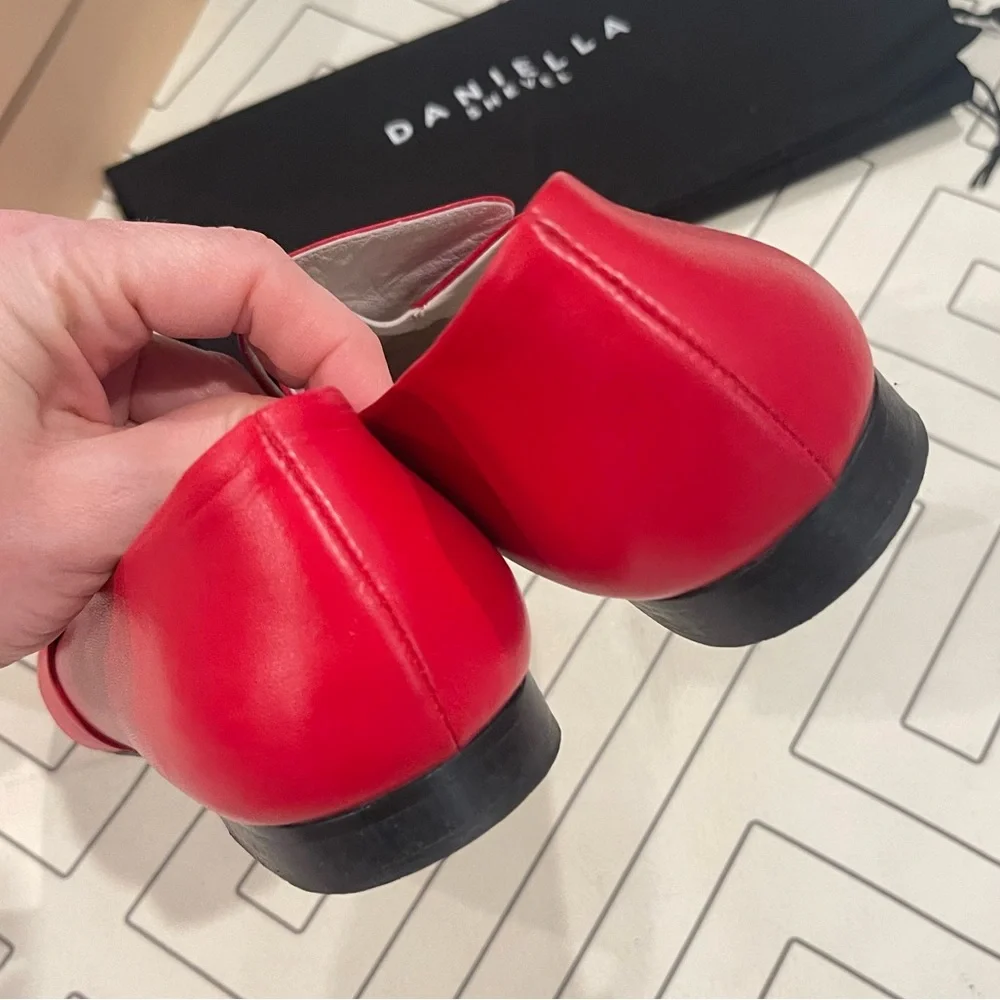 Daniella Shevel Red Leather Loafers - Picture 11 of 15